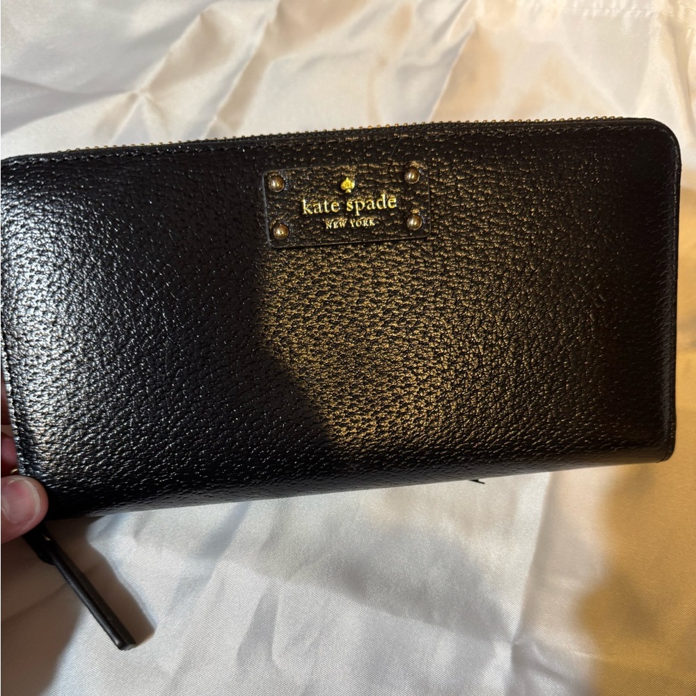 Kate Spade black zip around new wallet $55